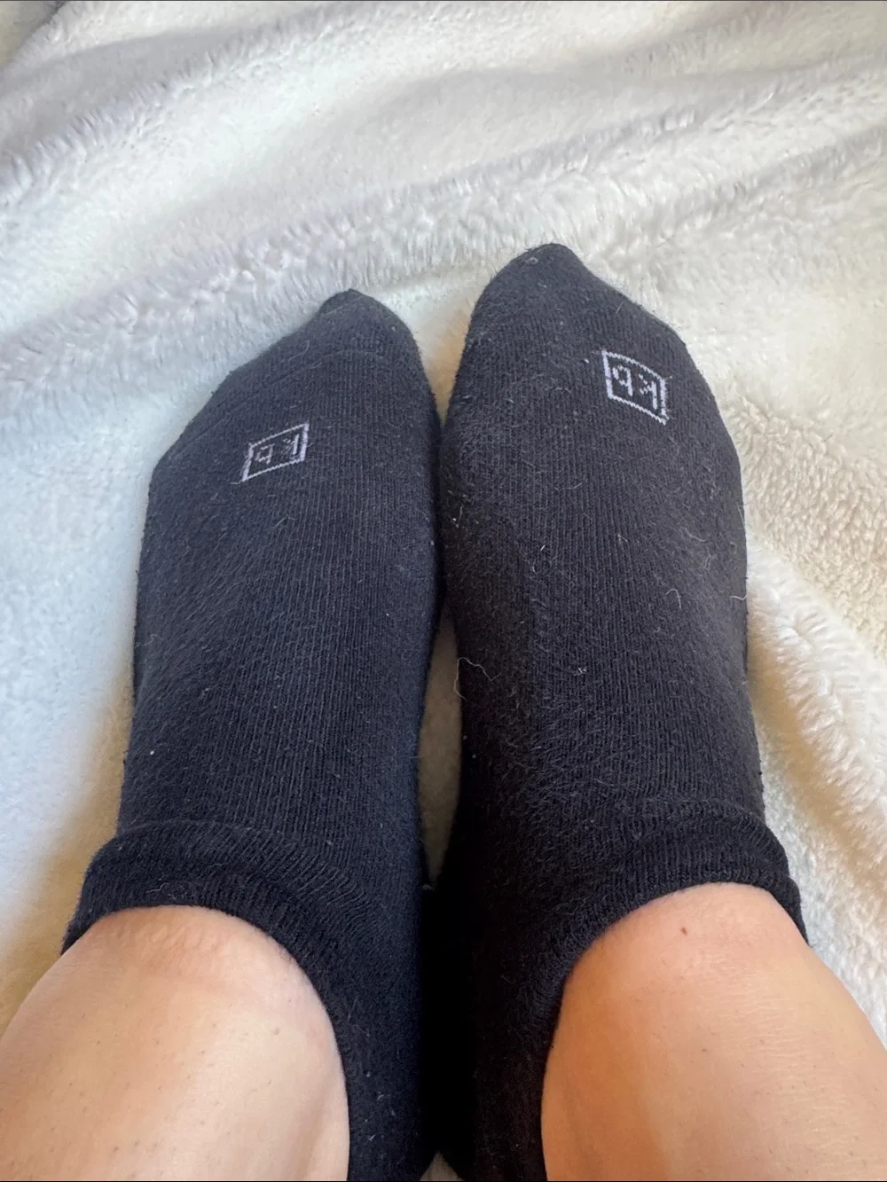 Worn ankle socks